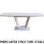 Table de salle à manger extensible 62,99 à 78,74 po avec 6 chaises en tissu polyuréthane, pieds en forme de U, idéale pour travailler 2 à 8 personnes, grands groupes confortables-1509147794