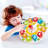 Hape: Learn The Time Bug Puzzle - 13pc Wooden Clock Puzzle, Learning & Shape Sorting Toy, Colourful Chunky Number Pieces, Preschool, Kids Ages 3+