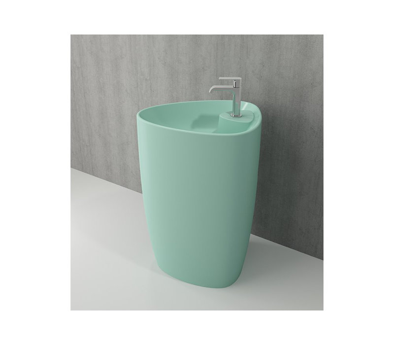Etna Monoblock Basin - 44x58x44cm 1TH, Matte Mint Green