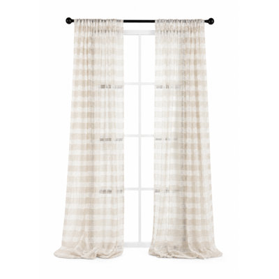 Haleema Semi Sheer Curtain Single Panel