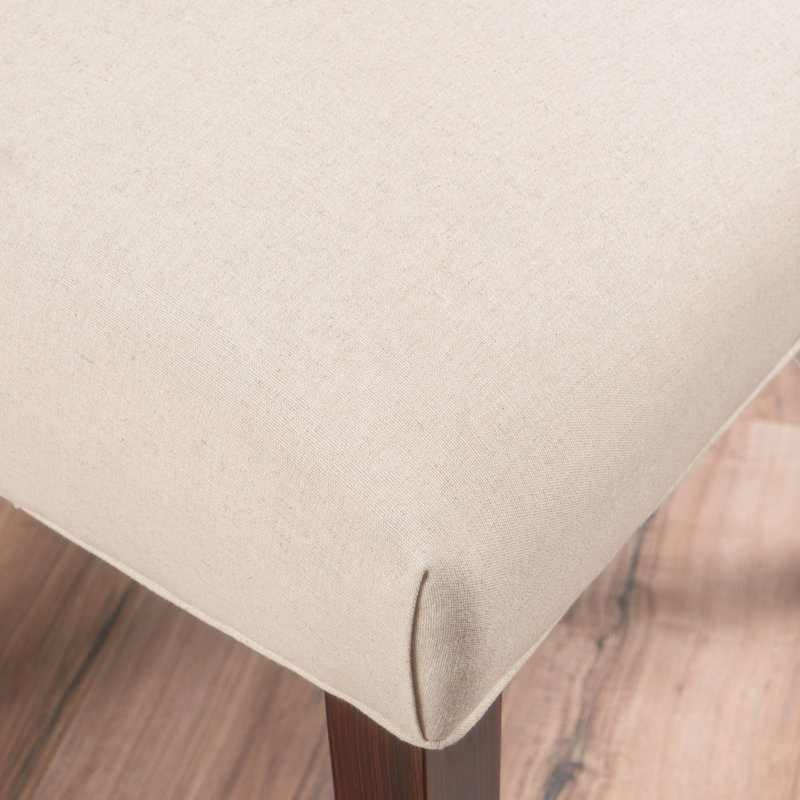 Ethylene Tufted Parsons Chair, Polyester Blend Ivory, Black
