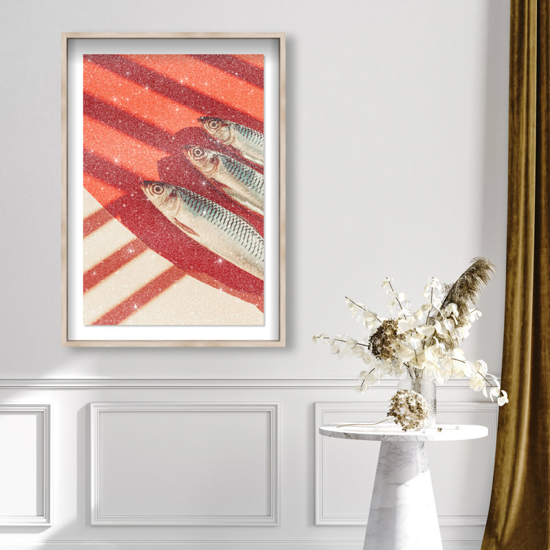 Coast Catch Print by Oliver Gal, 16.5"H x 11.5"W, Natural Oak Shadowbox