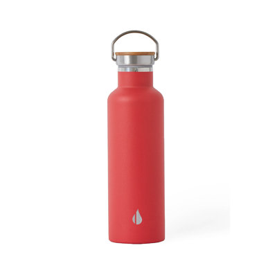 Bouteille d'eau isotherme à double paroi 25 oz avec couvercle en bambou Elemental Classic