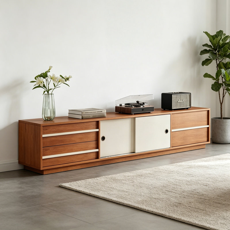 Simple Brown TV Cabinet