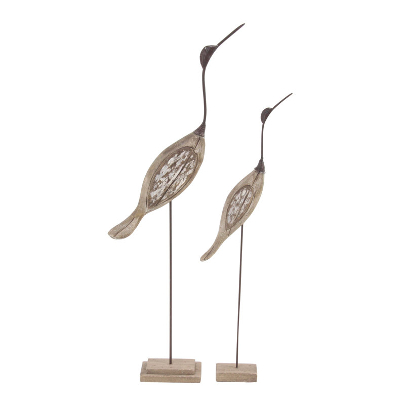 Ensemble de sculpture en bois brun, Blanc