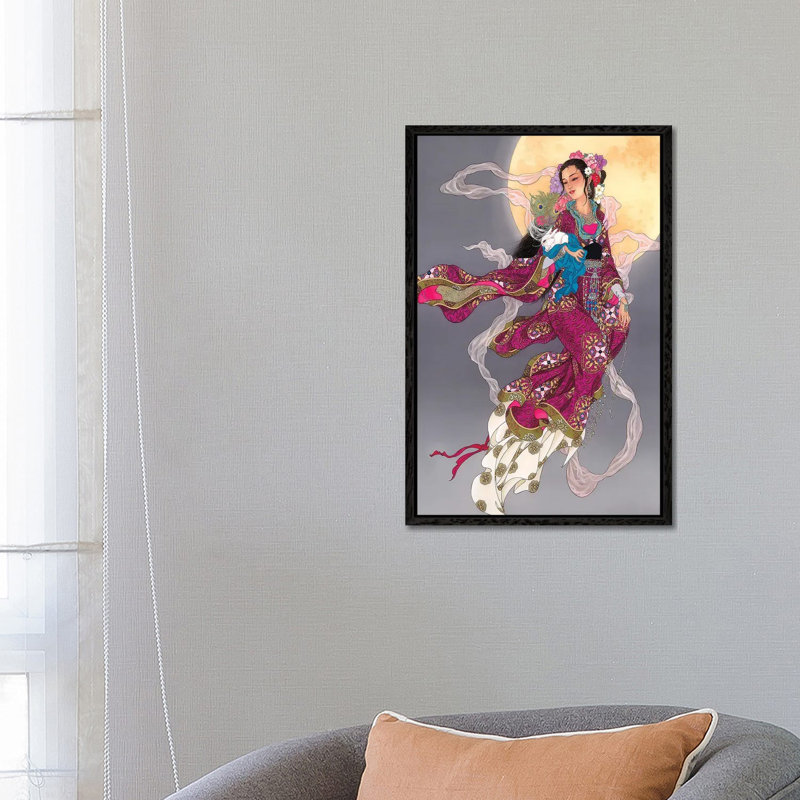Moonrising - Painting on Canvas, Black Framed, 66.04 cm H x 45.72 cm W
