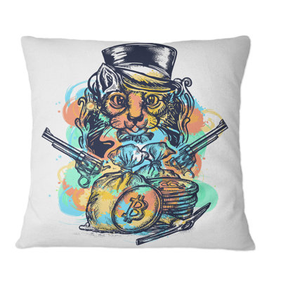 Coussin Cat Crypto Robber