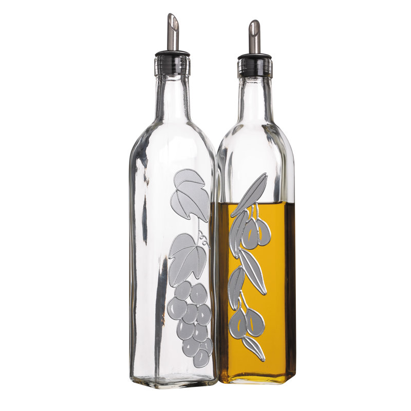 World of Flavours Italian Large Glass Oil & Vinegar Cruet Set