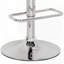 Tabouret pivotant réglable à finition chromée