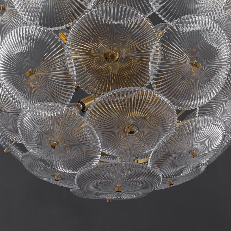 Alberta Glass And Metal Chandelier