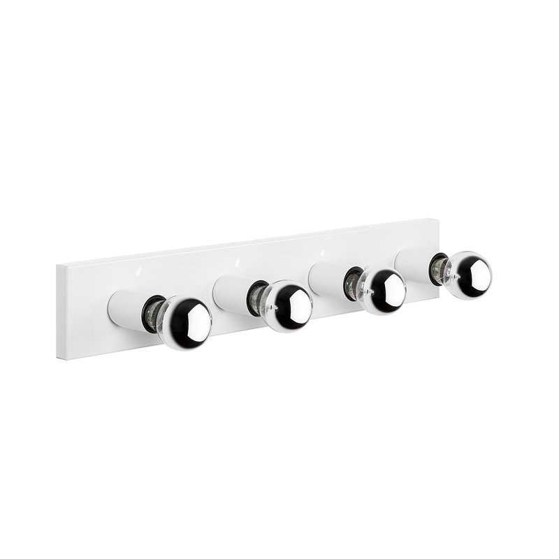 Barre d'éclairage de salle de bain 4 lumières Emlyn, Blanc