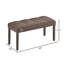 Ensemble de salle à manger 6 pièces à double piédestal avec 4 chaises rembourrées et un banc Roundhill Furniture-120742288