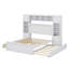 Grand lit en bois avec armoire intégrée, tablette, prises de courant et lit gigogne simple TG-474005630
