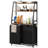 2 Section Laundry Hamper, 140L Laundry Basket With 3 Shelves Laundry Sorter, Freestanding Laundry Organizer With 4 Hooks & 2 Removable Washable Bags & Side Pockets For Bathroom Dorm