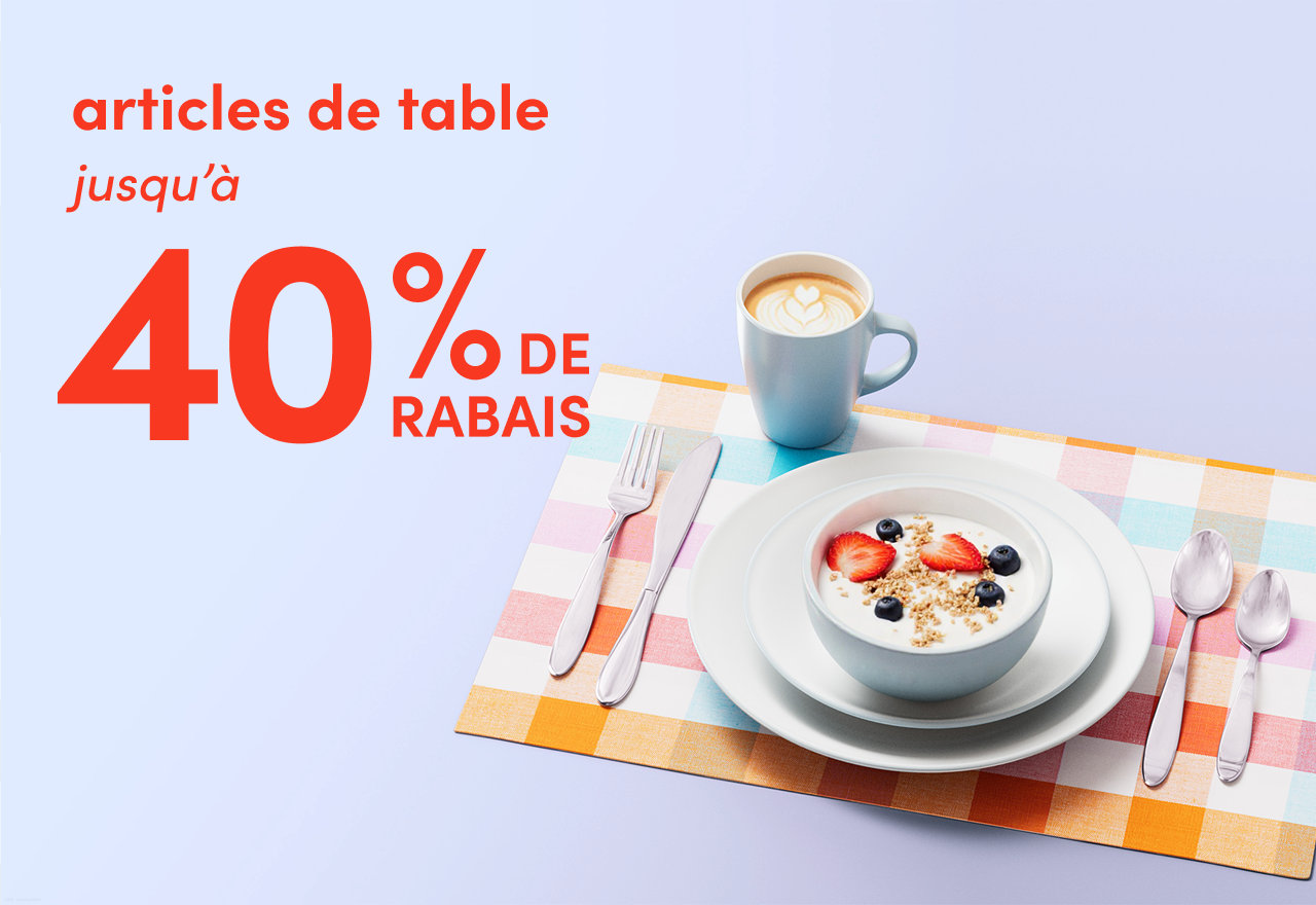 articles de table en solde