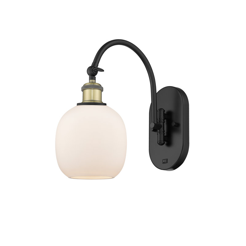 Alve Swing Arm Sconce, Led, Black Antique Brass