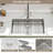 27"L x 18"W ADA Undermount Kitchen Sink 16G Stainless Steel Single Bowl Kitchen Sink with Accessories-124063587