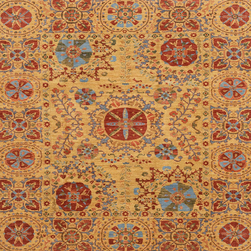 Tapis abstrait moderne 3796, Carré 8 pi
