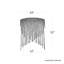 Chantant 8 Light 43in x 52in Linear Chandelier in Polished Stainless Steel with Clear Radiance Crystals