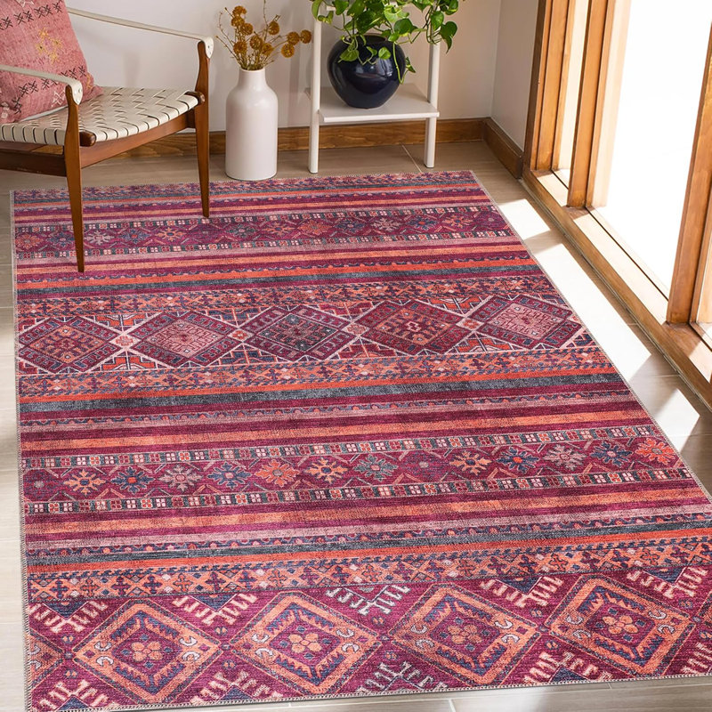 Throw Area Rugs Soft Indoor Carpet Pads For Living Room Non-Slip Mat Fade Resistant Floor Rug 1322R, Rectangle 160 x 230 cm