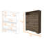 Range-chaussures Dublin avec une tablette ouverte et deux armoires extensibles pour un rangement et une organisation efficaces-1882278651