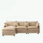 Canapé modulaire en L en chenille avec repose-pieds-690368404