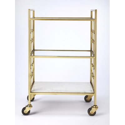 Arcadia Polished Bar Cart