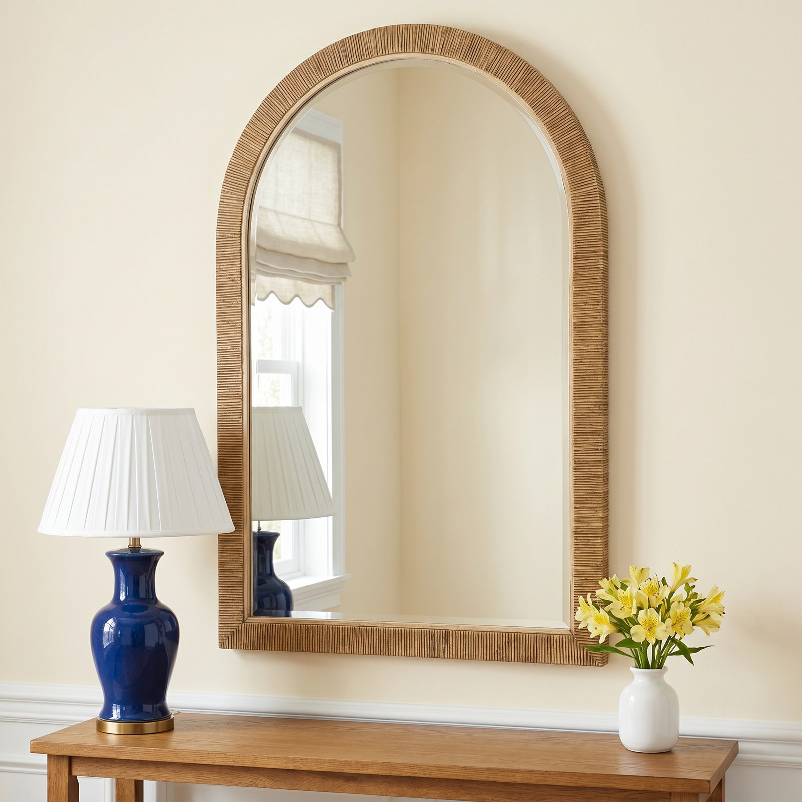 Adrianne 35" Rattan Accent Mirror