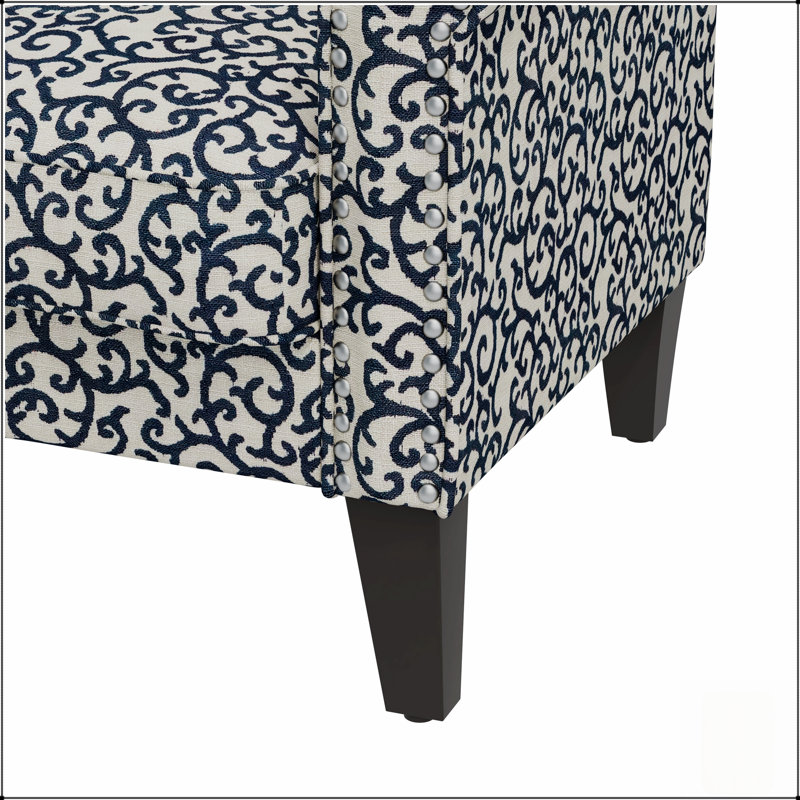 Fauteuil d'appoint à motif de vigne sinueuse avec pieds en bois massif, idéal pour les petits espaces et une décoration intérieure élégante