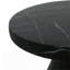 Outdoor Travertine MGO Side Table/Light Weight Concrete End Table/Black Marble Effect