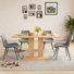 Ensemble table et chaises de cuisine rectangulaires Mekeshia, table de cuisine moderne de 117 cm (46 po) avec 4 chaises
