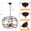 Lustre carré moderne à 4 lumières l 18 po Worton pour salle à manger ou salon-1418598940
