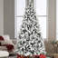 Arbre de Noël enneigé 8 pi avec 470L de lumières colorées à DEL avec boule G45, arbre réaliste articulé en PE + PVC + à aiguille dure avec fil mémoire, 10 modes d'éclairage, interrupteur au pied et support en métal stable-375789327