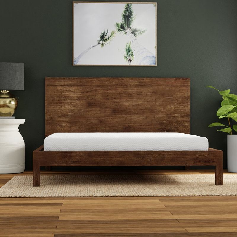 Matelas en mousse viscoélastique 6 po avec support en gel et housse ferme en tissu respirant et relaxant, Twin