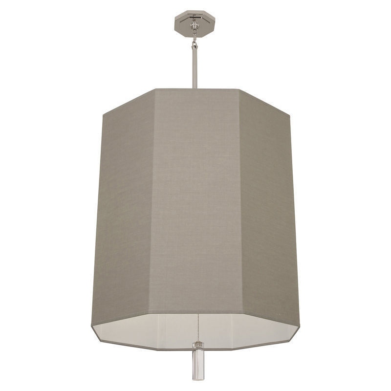 Kate 6 - Light Chandelier, Smoke Gray, Polished Nickel