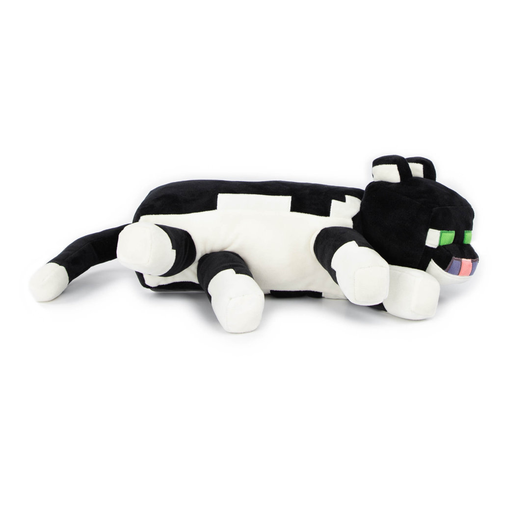 Minecraft Tuxedo Katze PlÃ¼schkissen - 40 cm weiches PlÃ¼schtier