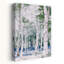 Bouleaux blancs, fleurs bleues, art contemporain contemporain de paysage de forêt de bouleaux moderne-902613540