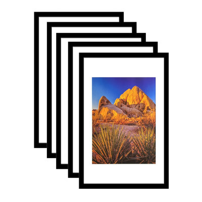 12" x 18" Black Picture Frame with High-Definition PS Glazing.    