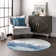 Gleno Abstract Waterfall Power Loom Performance Blue Rug