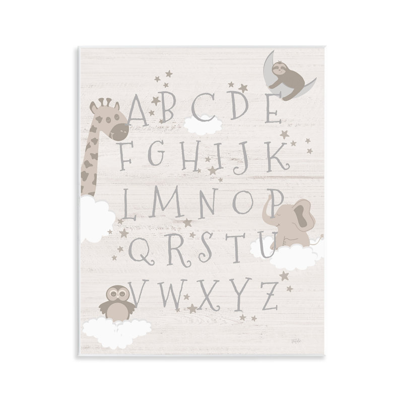 Neutral Beige Alphabet Wall Plaque Art by Natalie Carpentieri