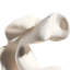 Élégante sculpture abstraite en céramique blanche
