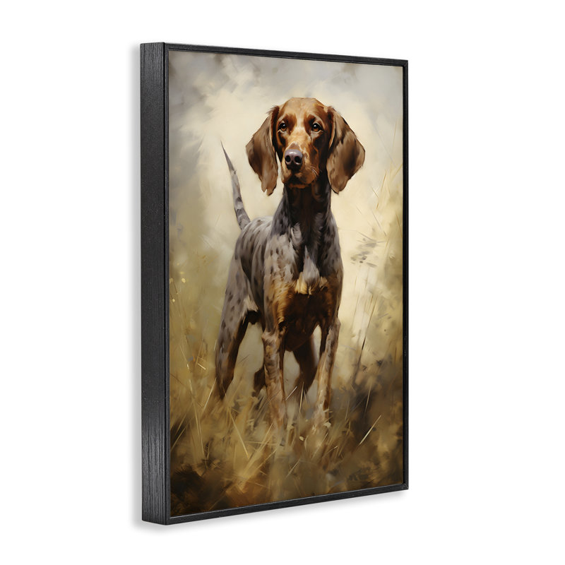 Alerte, chasse, estampe numérique par Petal Prints Design, H 18 po x l 12 po, Giclée encadrée noir minuit