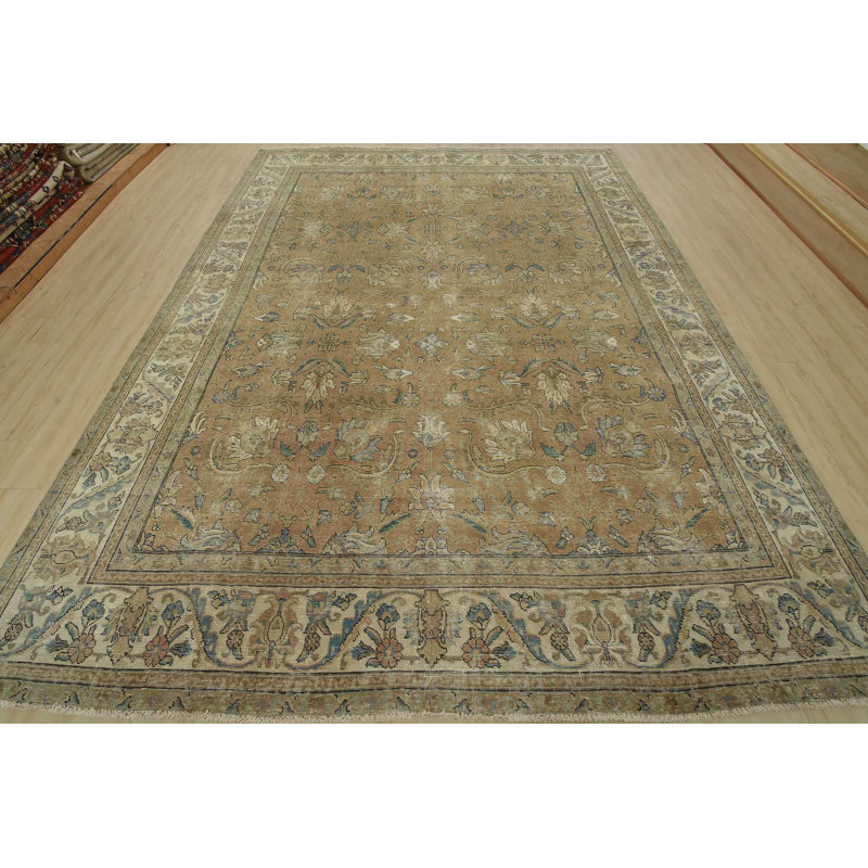 Tapis noué à la main Tabriz 9 pi 10 po x 12 pi 10 po Tabriz