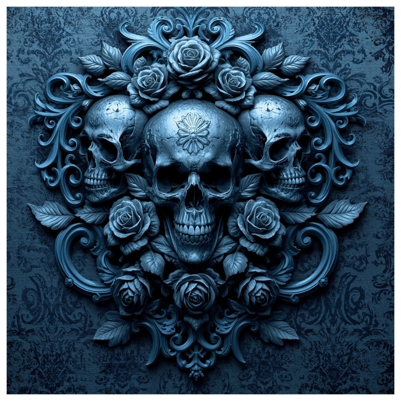 Édredon Skulls With Roses, Très grand lit