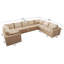 Upholstered 167.4 " Linen U-Shaped Sectional