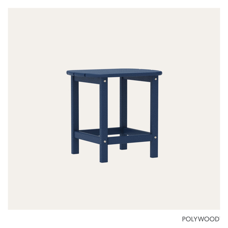 POLYWOOD South Beach 18" Side Table, Navy