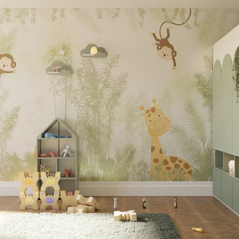 Superfresco Easy Roarsome Print To Order Fixed Size 2.8m x 3m Mural, Green