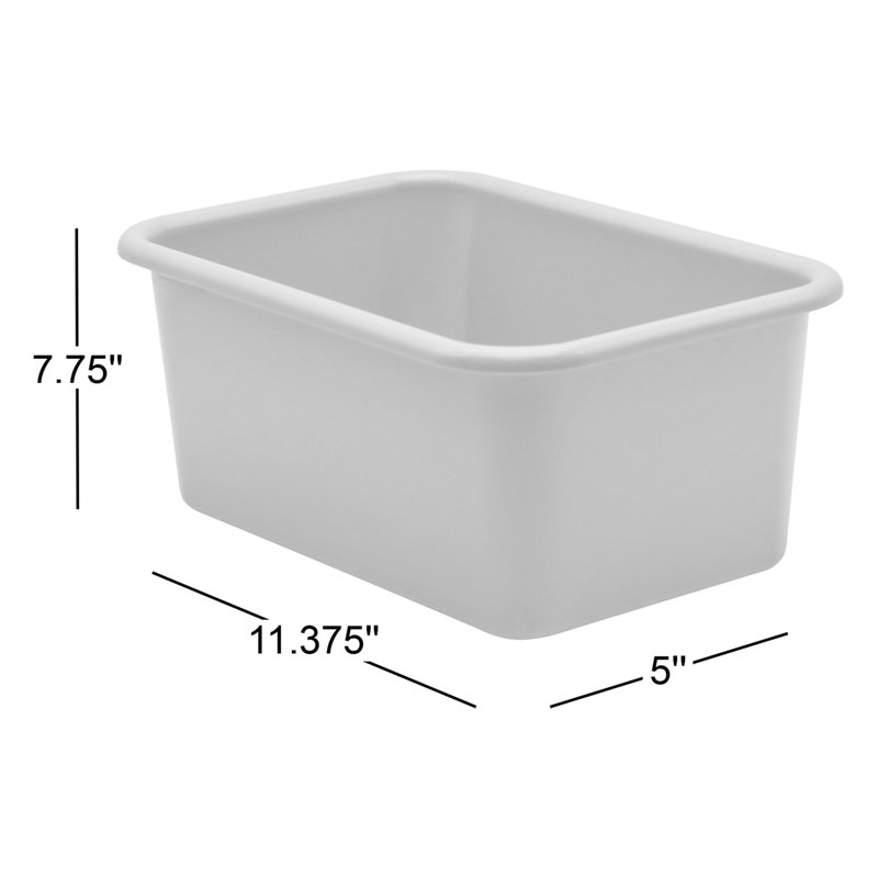 Ensemble de bacs en plastique, Bleu ardoise, H 7,75 po x l 11,38 po x P 5 po