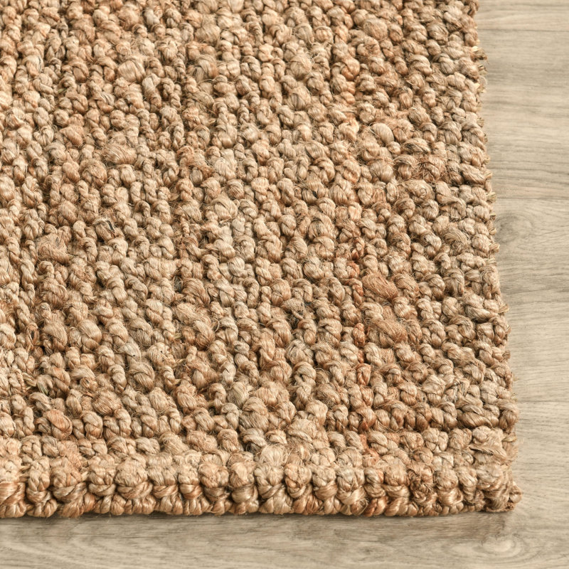 Annello Natural Jute Fabric Area Accent Rug