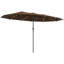 Parasol à double face, parasol de jardin extérieur, parasol de patio avec lumière solaire à DEL